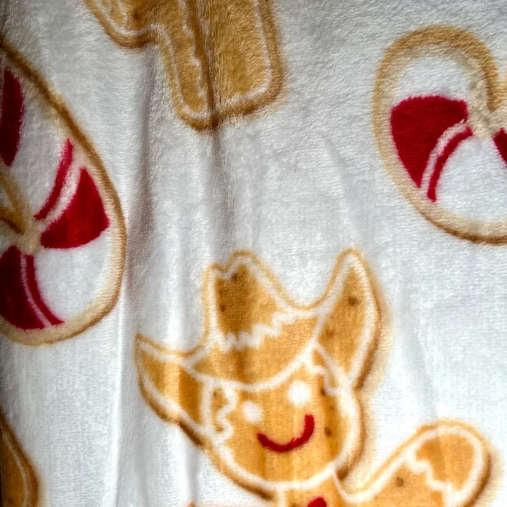 Country Western Gingerbread Cookies Christmas Throw Blanket + Cup w/Lid Cowgirl